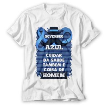 Imagem de Blusa Novembro Azul Camiseta Mês De Conscientização E Combate - Vidape