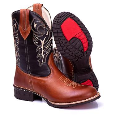 Imagem de Bota Masculina Country 777E couro Cano longo 123 TW pinhão41 Cor:Marrom;Tamanho:41;Genero:Homem