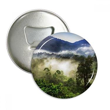 Imagem de Nevoeiro Ciência Florestal Natureza Cenário Abridor de Garrafas Imã de Geladeira Emblema Multifuncional