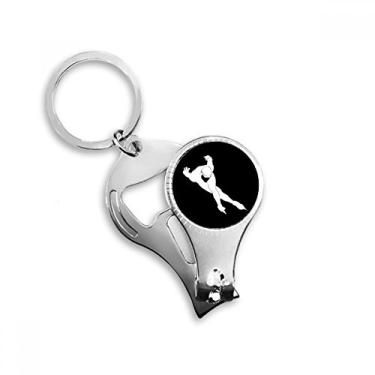 Imagem de Esboço de inverno preto skatista anel abridor de garrafa cortador de unhas