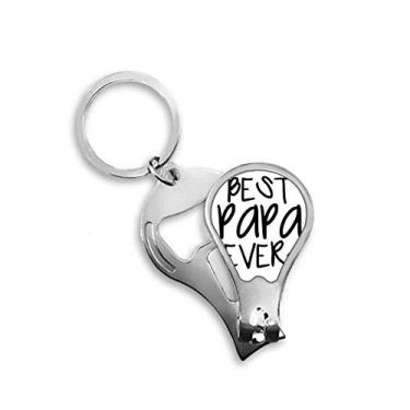 Imagem de Bless Father Best Papa Ever Words Cortador de unhas abridor chaveiro tesoura