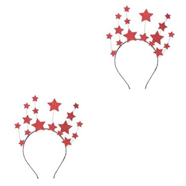 Imagem de Gadpiparty 2 Unidades Bandana Estrela Faixa De Cabelo De Estrelas Douradas Cocar Estrela Feminino Faixa De Cabelo Da Moda Com Glitter Auréola Vintage Não Tecido Princesa Avatar Senhorita