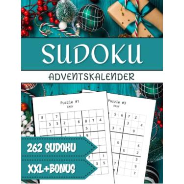 Imagem de Sudoku Adventskalender: Das XXL Rätsel Adventskalender Buch für Erwachsene mit 262 Sudokus von leicht bis schwer + Bonus Weihnachtslabyrinthe. Weihnachtskalender.