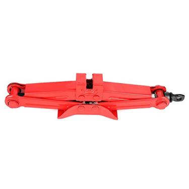 Imagem de Macaco de tesoura automotivo para carro, 45, aço cromado, manivela de emergência, macacos de tesoura, macacos, Vermelho, Macaco de tesoura