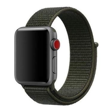 Imagem de Pulseira Nylon Loop Esportiva, compatível com Apple Watch (Verde Militar, 38/40/41)