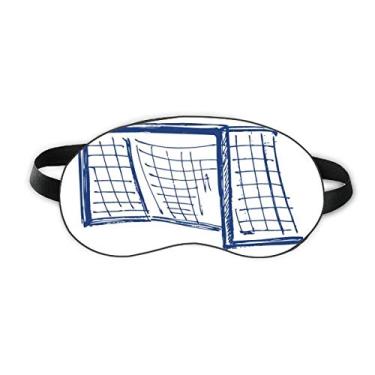 Imagem de Blue Football Door Net Pattern Sleep Eye Shield Soft Night Blinfold Shade Cover