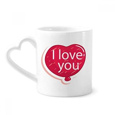 Imagem de Caneca de cerâmica para o dia dos namorados rosa I Love You Balloon Coffee Drinkware Glass Heart Cup