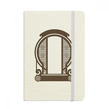 Imagem de Caderno de porta de flores azuis da cultura chinesa, capa dura em tecido, diário clássico