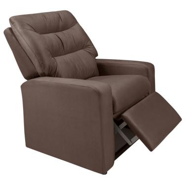 Imagem de Poltrona Reclinável Paris Suede Marrom