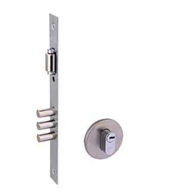Imagem de Fechadura Ext Super Segurança Com Trinco Rolete 3 Pinos, Arouca Fechaduras, 4310/086Tr-Mp-Ie, Inox Escovado