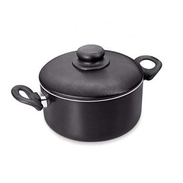 Imagem de Alumínio Fortaleza 113018 Caçarola 18 Maxxima Preto C/Tpa Vidro