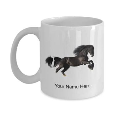 Imagem de Caneca de cavalo personalizada, copo de café de cavalo, ideia de presente de cavalo, copo de cavalo personalizado, caneca de cavalo personalizada - Caneca de café de 325 ml