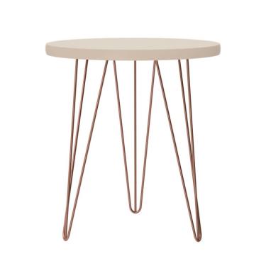 Imagem de Mesa Lateral Redonda Evolution Off White 48 cm