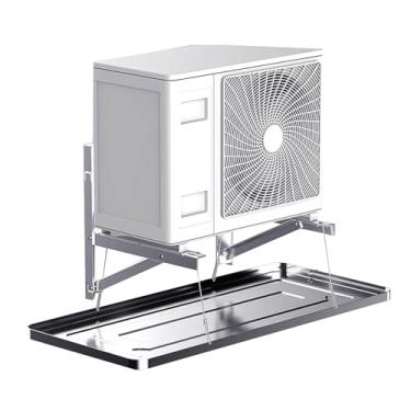 Imagem de Bandeja coletora com furo de drenagem Bandeja coletora de ar condicionado durável feita de aço inoxidável, para janelas AC e unidades mini split (cor: 3P/94 * 44CM)