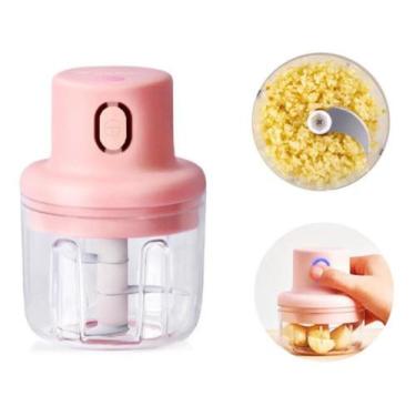 Imagem de Mini processador usb recarregavel 3 laminas  Alho Legumes - Inova