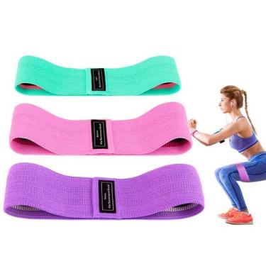 Imagem de Kit 3 Hip Band Faixa Elástica Mini Band Para Exercícios - RELET