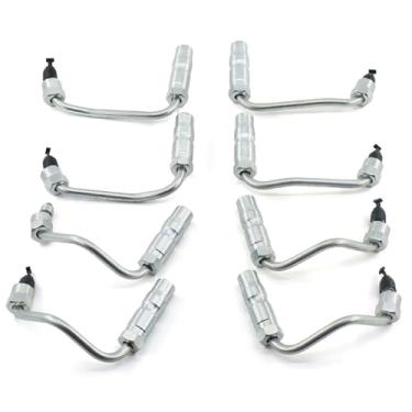Imagem de Conjunto de linhas de injetor de combustível 97188720 8 peças compatíveis com Chevy Chevrolet Silverado 2500HD 3500/ GMC Sierra 2500HD 3500 6.6L LB7 Duramax Diesel 904-126 904-127 904-128 904-128