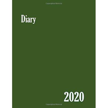 Imagem de 2020 A4 Diary Week to View: Large Size Week to a Page | Plain Green Cover | 20-21 Calendars | Ideal Work Diary With Forward Planner | Monthly Goals Sheet