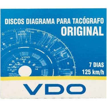 Imagem de Disco para tacógrafo 7 dias 125 Km/h VDO
