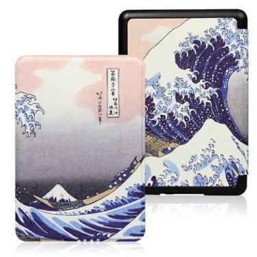 Imagem de Capa para Kindle 2024 11a geração Modelo RS23CV Função Hibernação (Ondas) + Pelicula fosca