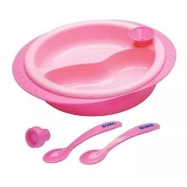 Imagem de Prato Térmico Infantil Com Divisória Rosa - Kuka Baby