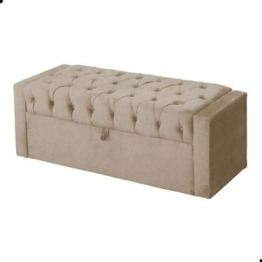 Imagem de Calçadeira de Sapatos Baú Estofada 195 cm King Suede Emma - Fina Mobíl