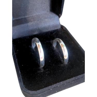 Imagem de Par Aliança Prata 925 Namoro Abaloada 3mm Amor Compromisso - Gol Mix