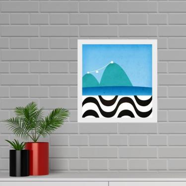 Imagem de Quadro Quadrado Rio De Janeiro Corcovado- 33X33Cm - Vidro