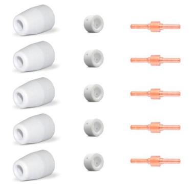 Imagem de Kit Consumíveis Tocha Corte Plasma PT31: 5 un. Eletrodo Longo. - 5 un.