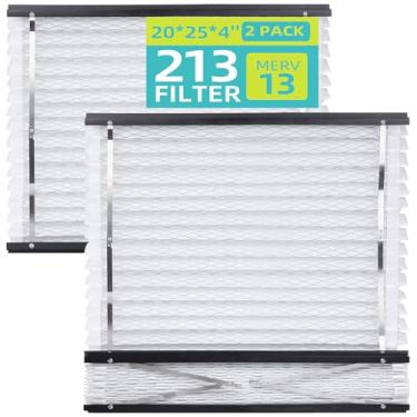 Imagem de Pacote com 2 filtros de ar 213 compatíveis com purificadores de ar AprilAire Whole House modelo 1210 1620 2210 2216 3210 4200 - MERV 13, tamanho: 20 x 25 x 4