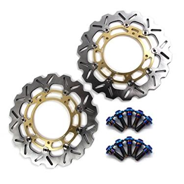 Imagem de Arashi Discos de freio dianteiro Rotores com parafusos de montagem para Yamaha YZF R6 2005-2016, FAZER 800 10-15, FZ8 FZ800 10-15, YZF R1 07-14, XTZ1200 SUPER TENERE 10-21, acessórios de motocicleta