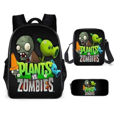 Imagem de Conjunto de mochilas escolares Plants Zombies, 3 unidades para crianças