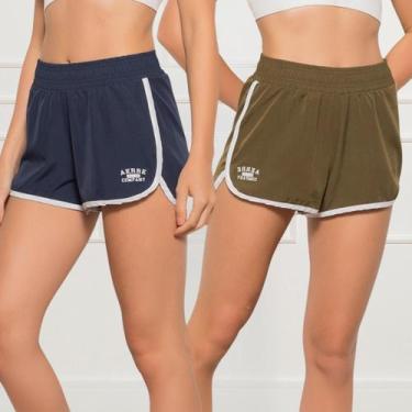 Imagem de Kit 2 Shorts Feminino Soltinho Moda Fit Ioga Exercícios Respirável Con