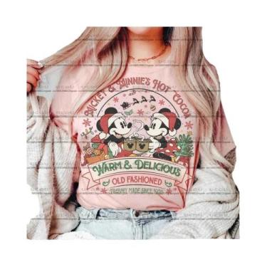 Imagem de Camiseta De Algodão Retro Mickey Minnie Disney Para Meninas, Presente 