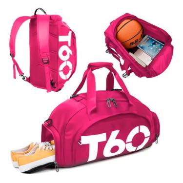Imagem de Bolsa Mala Mochila T60 Academia Bagagem Viagem Rosa