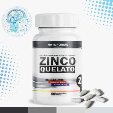 Imagem de Zinco Quelato Cálcio Vitamina C Natuforme 60 Comp 1000Mg