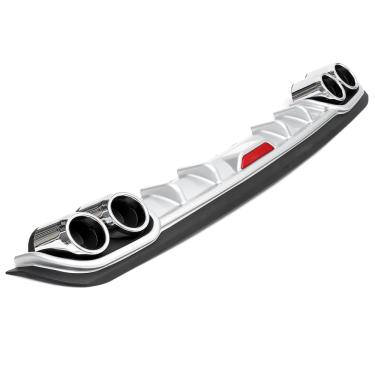 Imagem de Difusor Para-choque Traseiro Prata  Black Piano HB20 Fiesta