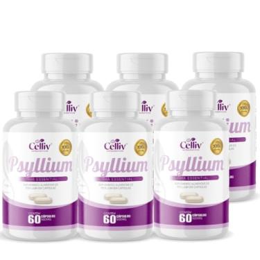 Imagem de Kit Com 06 - Psyllium 60 Cápsulas de 500mg Celliv