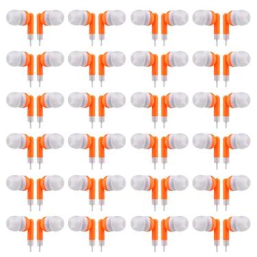 Imagem de CN-Outlet Pacote com 100 fones de ouvido para crianças, sala de aula, laboratórios, estudantes e adultos – laranja