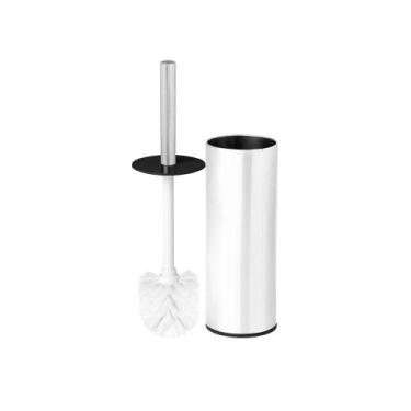 Imagem de Escova Sanitária Com Suporte Aço Inox Com Tampa Preta GhelPlus