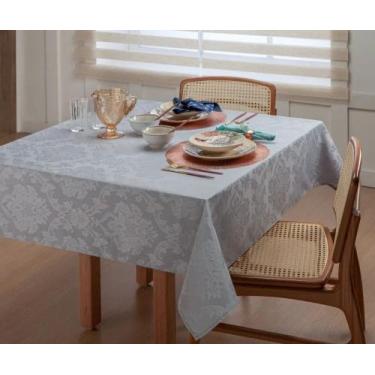 Imagem de Toalha de mesa retangular Jacquard 6 lugares 2,00x1,40m - MAYRA ENXOVA