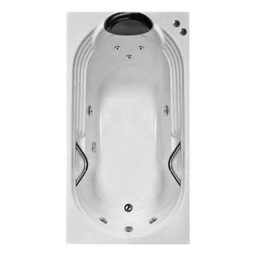 Imagem de Banheira Retangular Hierro COMPLETA com hidro em acrílico - Só Banheir