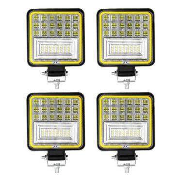 Imagem de Kit 4 Farol Milha Auxiliar Com Pisca Agrícola Off Road 126w - Briwax