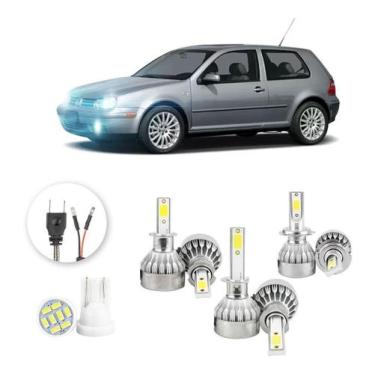 Imagem de Lampadas Led Volkswagen Golf 1999 A 2006 H3 H1 H7 20000lm - V10, Branc