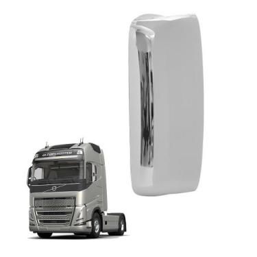 Imagem de Capa Espelho Retrovisor p Volvo FH FM 2010 2011 2012 Cromada - Fabbof
