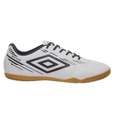 Imagem de Chuteira de Futsal Umbro Brave Tênis Salão Adulto Oficial (Branco e Preto, BR, Adulto, Numérico, 37)