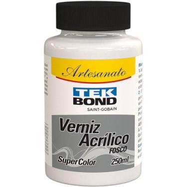 Imagem de Verniz Acrílico Fosco 250ML Super Color Tekbond Caixa com 03