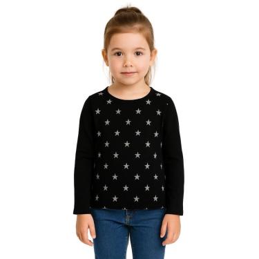 Imagem de Blusa Infantil Menina Manga Longa com Estampa de Estrelinhas Kyly-Feminino
