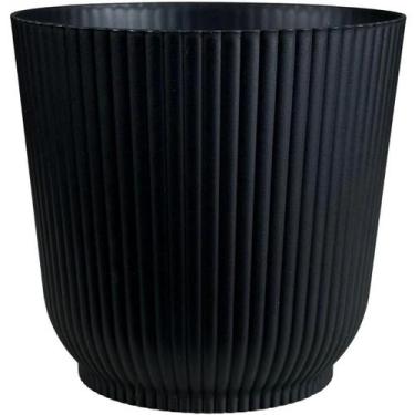 Imagem de Vaso Para Planta Cachepot Decorativo de Mesa 16x11cm - okla, Preto