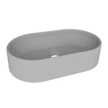 Imagem de Cuba para Banheiro Nimbus Cinza em Mármore Sintético - Cozimax